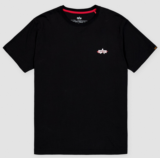 ALPHA INDUSTRIES Tričko Signature Puff Print BP - black (148523/03)