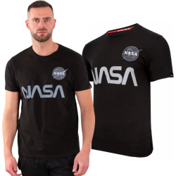 ALPHA INDUSTRIES Tričko NASA Reflective T - black (178501/03)