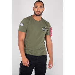 ALPHA INDUSTRIES Tričko NASA Heavy - dark olive (188502/142)