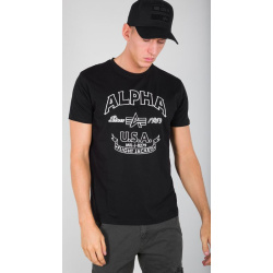 ALPHA INDUSTRIES Tričko FJ T - čierne (196504/03)