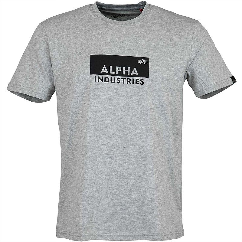 ALPHA INDUSTRIES Tričko Box Logo T - šedé (198505/17)