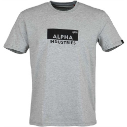 ALPHA INDUSTRIES Tričko Box Logo T - šedé (198505/17)