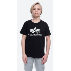 ALPHA INDUSTRIES Detské tričko Basic T Kryptonite - čierne (116711/03)