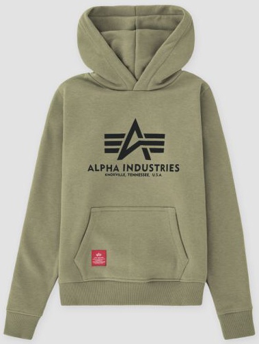 ALPHA INDUSTRIES Detská mikina Basic Hoody - olive (196701/11)