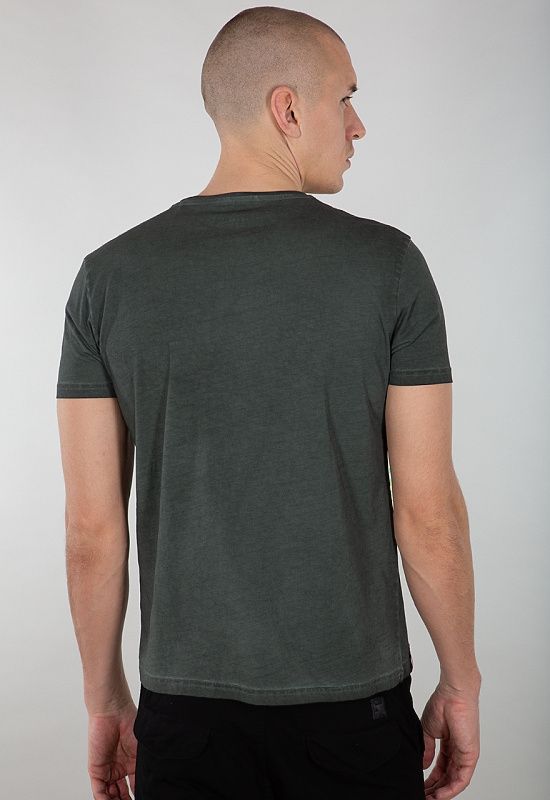 ALPHA INDUSTRIES Tričko Basic T Oildye - dark olive (116515/142)