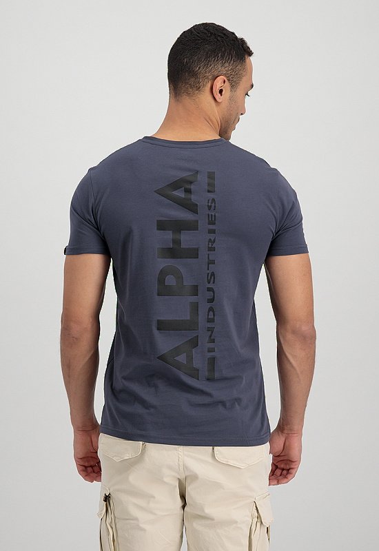 ALPHA INDUSTRIES Tričko Backprint T - šedočierne/čierne (128507/412)