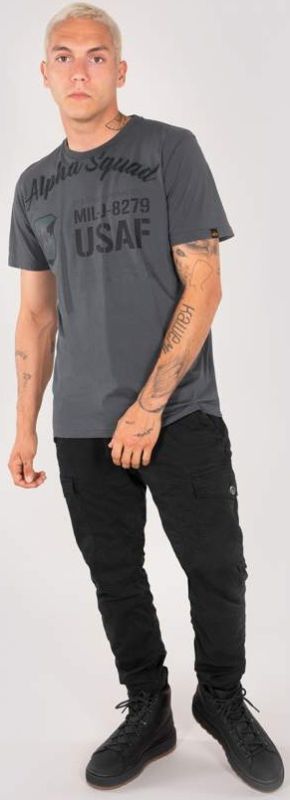 ALPHA INDUSTRIES Tričko Alpha Squad T - čierne (188504/136)