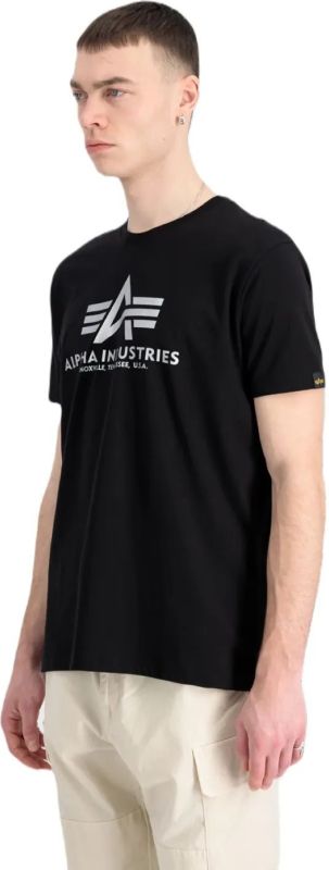 ALPHA INDUSTRIES Tričko BASIC Carbon - black/silver (100501CB/423)