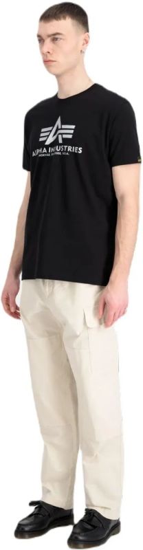 ALPHA INDUSTRIES Tričko BASIC Carbon - black/silver (100501CB/423)