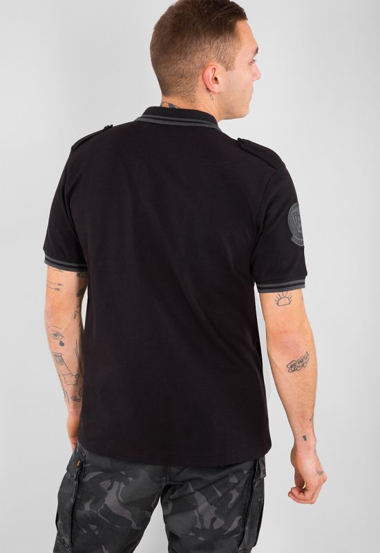ALPHA INDUSTRIES Tričko Air Crew Polo - čierne (196602/03)