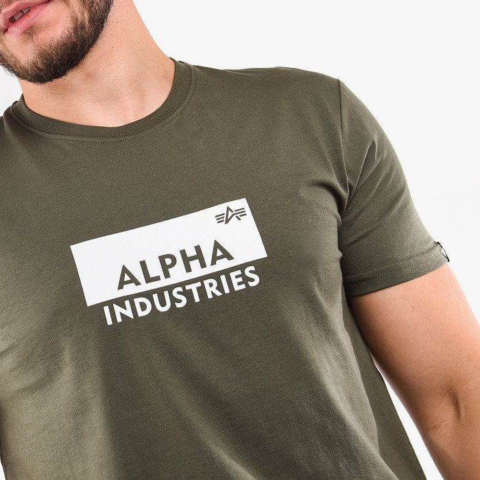 ALPHA INDUSTRIES Tričko Box Logo T - dark olive (198505/142)