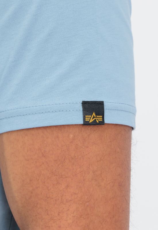 ALPHA INDUSTRIES Tričko BASIC T Small Logo - greyblue (188505/134)