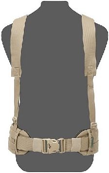 WARRIOR Opasok SlimLine Harness, Elastic Back - coyote (W-EO-SLH-CT)