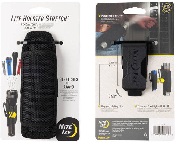 NITE IZE Kapsa na opasok pre svietidla - black (LHS-03)