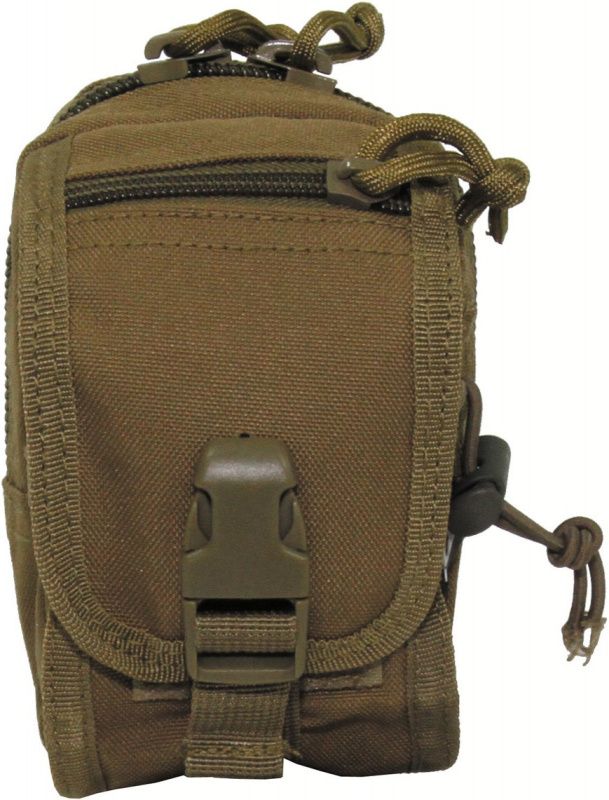 MFH MOLLE Utility pouch, zips, 10x14x9 - coyote (30610R)