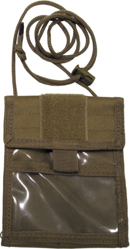 MFH MOLLE Púzdro na doklady, 15x12,5 na krk - coyote (30930R)