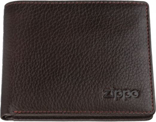 ZIPPO Kožené puzdro na doklady 8,6x10,8x2,5cm - hnedé (44137)