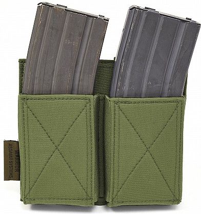 WARRIOR Double Elastic Mag Pouch Colours - olive drab (W-EO-DEMP-OD)
