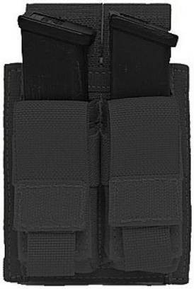 WARRIOR Direct Action Double DA 9mm Pistol Pouch - čierny (W-EO-DPDA-9-BLK)