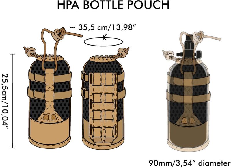 NOVRITSCH MOLLE Puzdro na HPA flaše - coyote brown