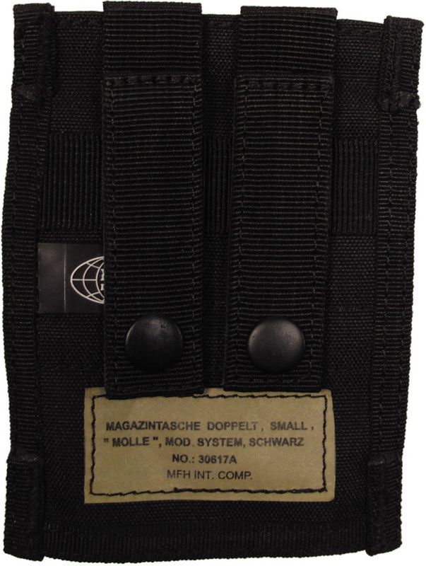 MFH MOLLE Double pistol mag pouch, 12x4x2 - čierny (30617A)