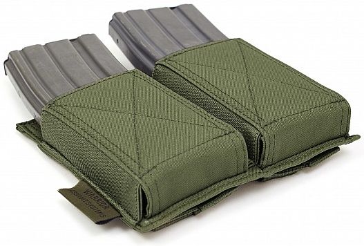 WARRIOR Double Elastic Mag Pouch Colours - olive drab (W-EO-DEMP-OD)