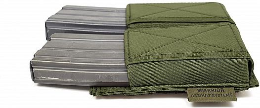 WARRIOR Double Elastic Mag Pouch Colours - olive drab (W-EO-DEMP-OD)