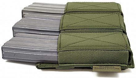 WARRIOR Triple Elastic Mag Pouch Colours - olive drab (W-EO-TEMP-OD)
