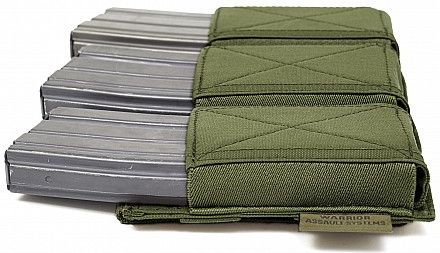 WARRIOR Triple Elastic Mag Pouch Colours - olive drab (W-EO-TEMP-OD)