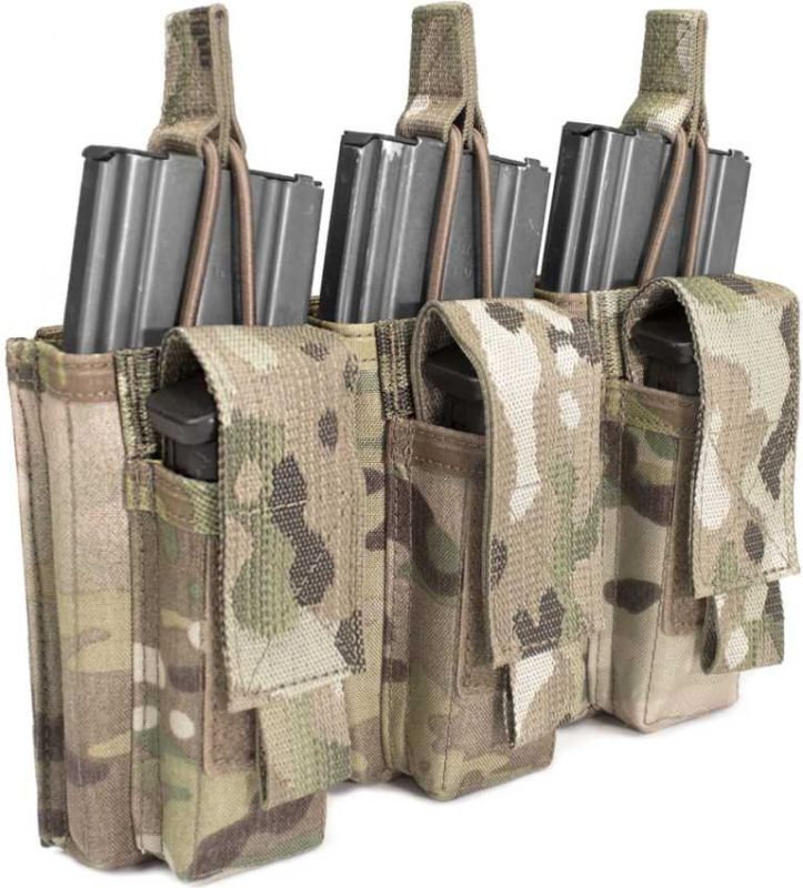 WARRIOR Triple MOLLE Open 5.56mm Mag/Bungee Retention - multicam (W-EO-TMOP-TP-MC)