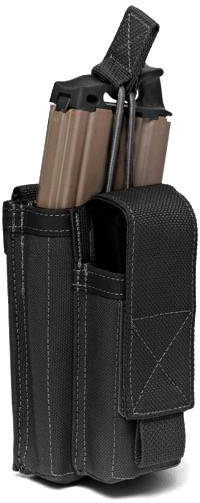 WARRIOR Single Open 5.56mm & 9mm - čierny (W-EO-SMOP-SP-BLK)