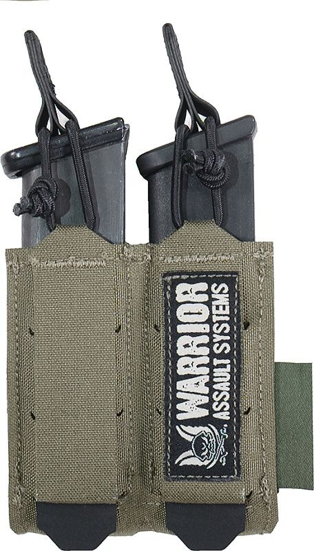 WARRIOR Laser Cut Double Bungee Pistol Pouch - ranger green (W-LC-DBPP-RG)