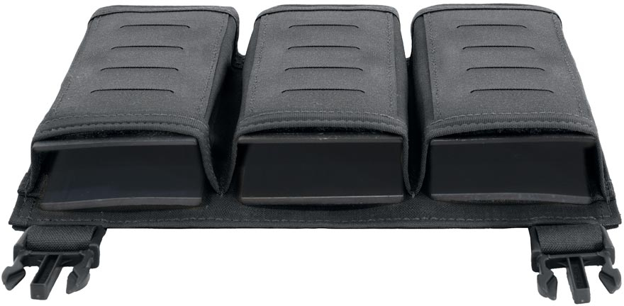 WARRIOR LC Detachable Front Panel Triple Snap Mag Pouch - black (W-LC-DFP-TSMP-BLK)