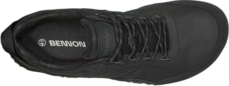 BENNON Poltopánky Barefoot Leather - graphite black (1038060065)
