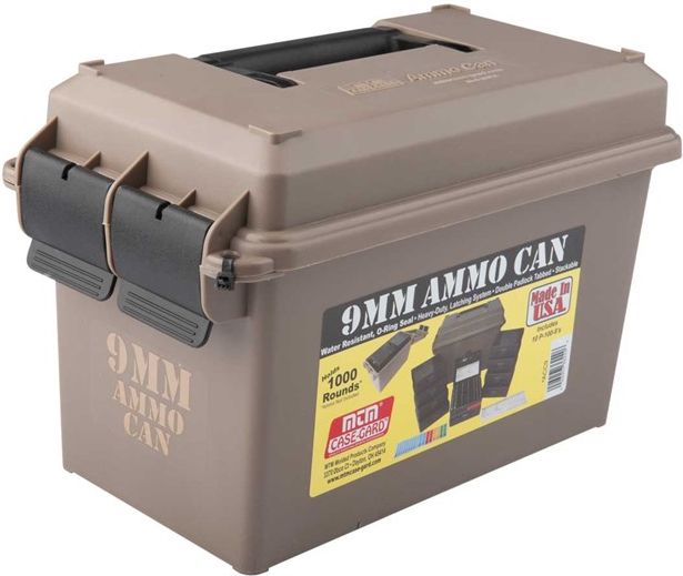 MTM Muničná bedňa 34x18,8x21,5cm + 10x plastový box pre 100ks 9mm munície
