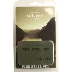 MILTEC Fire steel, horčíkový zapaľovač SET v krabičke (15275000)