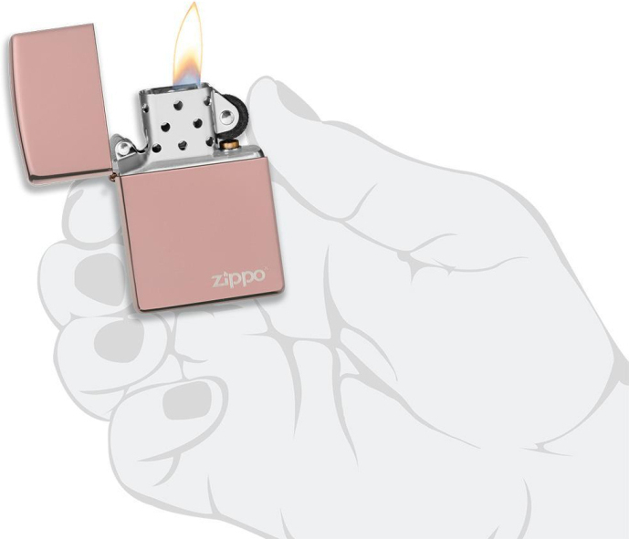 ZIPPO Zapaľovač HIGH POLISH ROSE GOLD LOGO (26908)