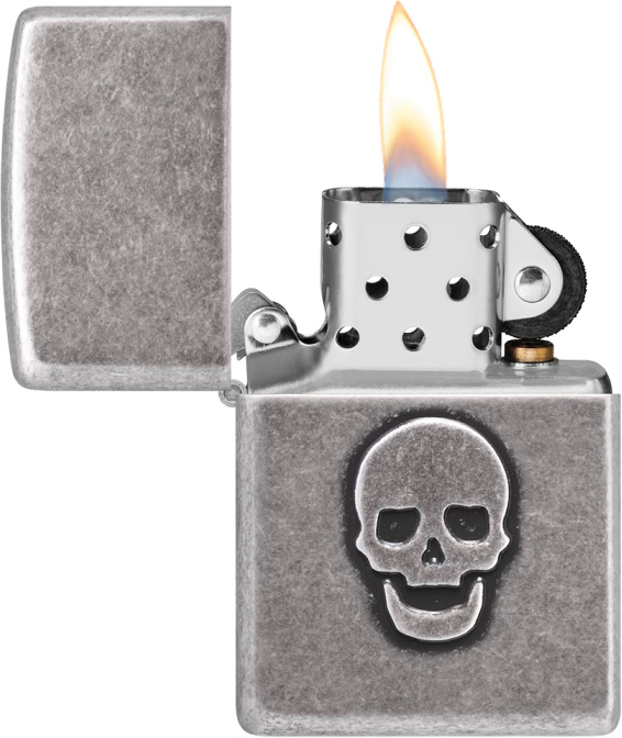 ZIPPO Zapaľovač STAMPED SKULL (27172)