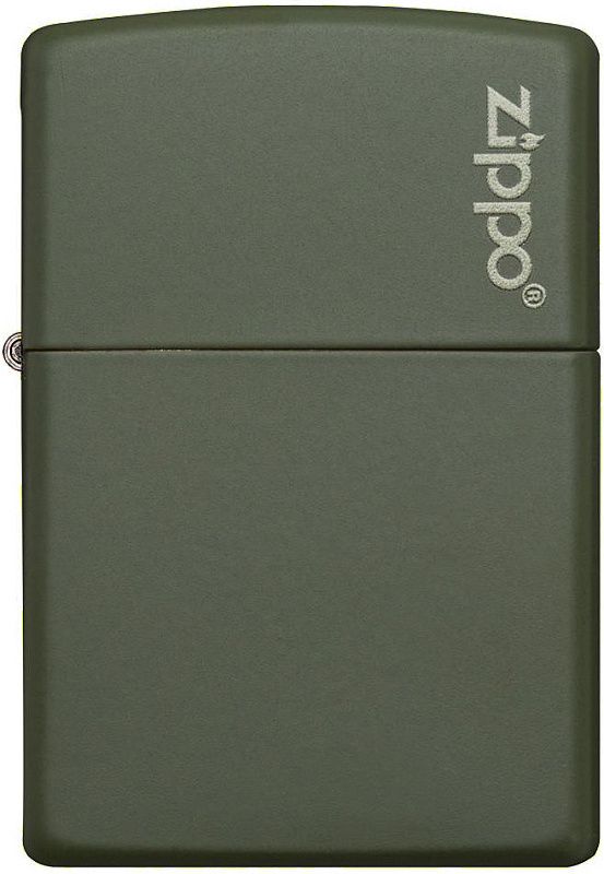 ZIPPO Zapaľovač GREEN MATTE LOGO (26093)