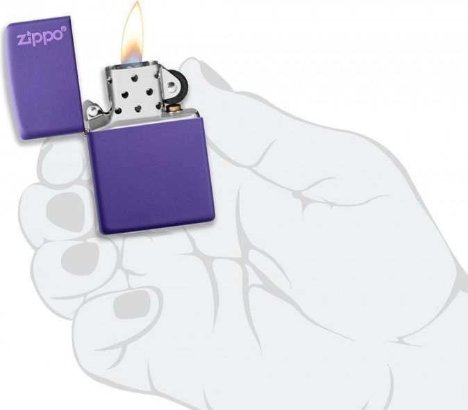 ZIPPO Zapaľovač PURPLE MATTE LOGO (26097)