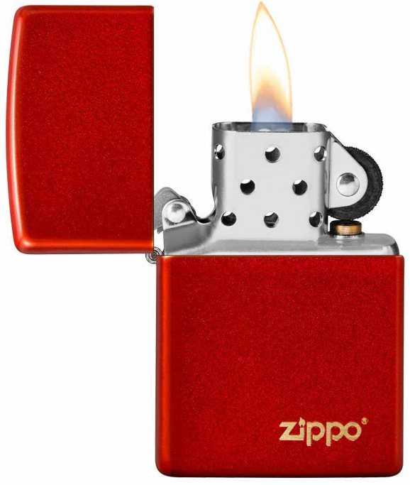 ZIPPO Zapaľovač METALLIC RED ZIPPO LOGO (26954)