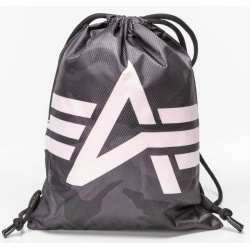 ALPHA INDUSTRIES Taška Basic Gym Bag - black camo (198903/125)