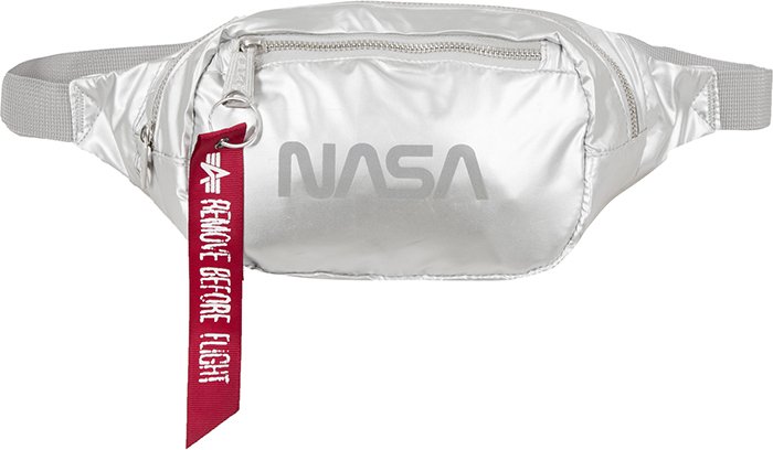 ALPHA INDUSTRIES Ladvinka NASA Waist Bag II - strieborná (128911/31)