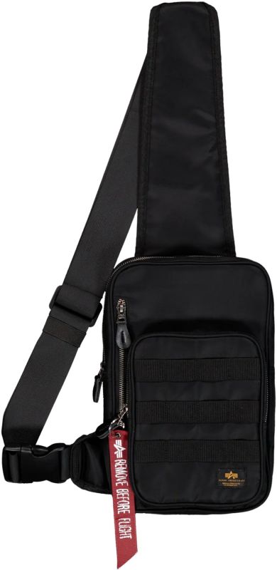 ALPHA INDUSTRIES Taška cez rameno Label Sling Bag - black (266944/03)