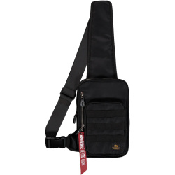 ALPHA INDUSTRIES Taška cez rameno Label Sling Bag - black (266944/03)