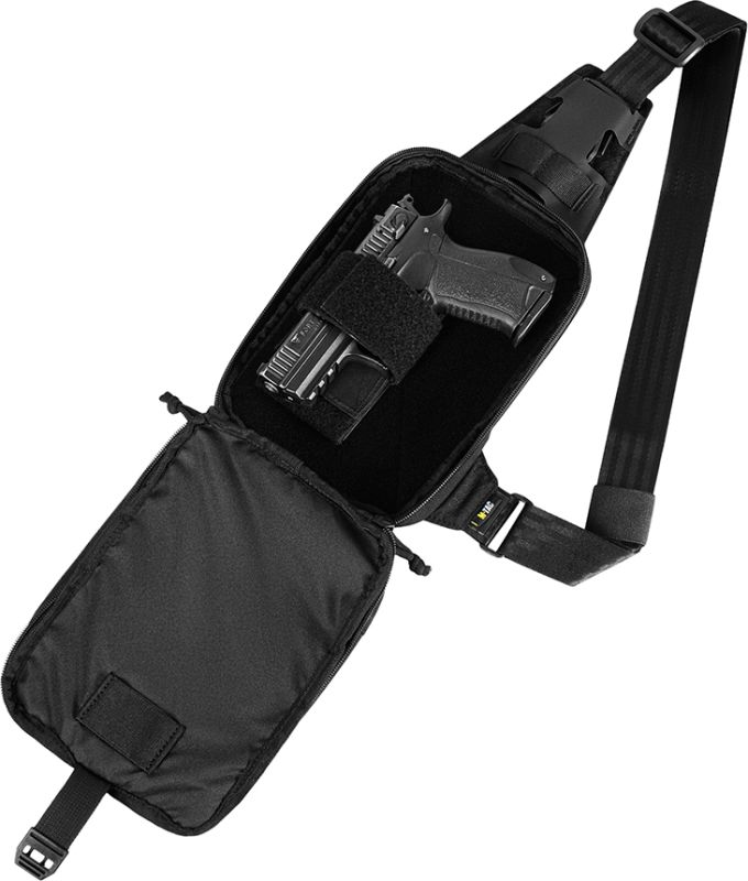 M-TAC Taška na plece pre skryté nosenie zbrane Hex s velcro - black (10506002)