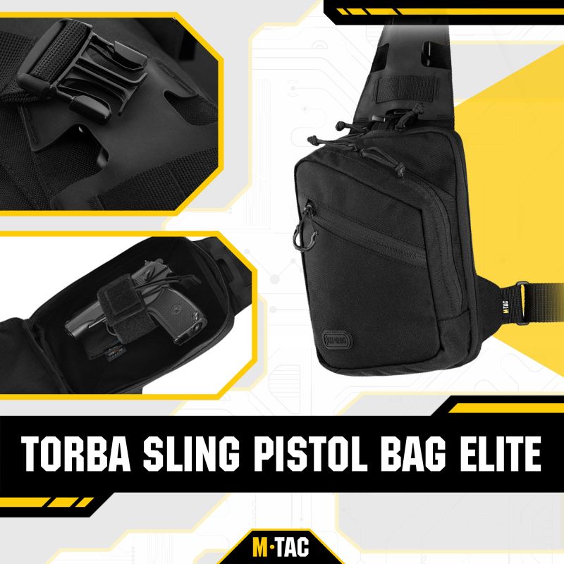 M-TAC Taška cez rameno Sling Pistol Bag Elite - black (10082002)