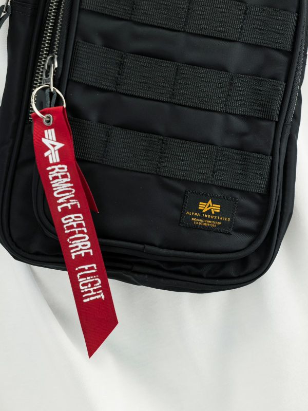 ALPHA INDUSTRIES Taška cez rameno Label Sling Bag - black (266944/03)