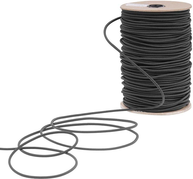 EDCX Meraná elastická šnúra Shock Cord 3,6mm / 1m - čierna