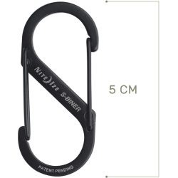 NITE IZE Karabína S-Biner #2 Dual - black - (SB2-03-01)